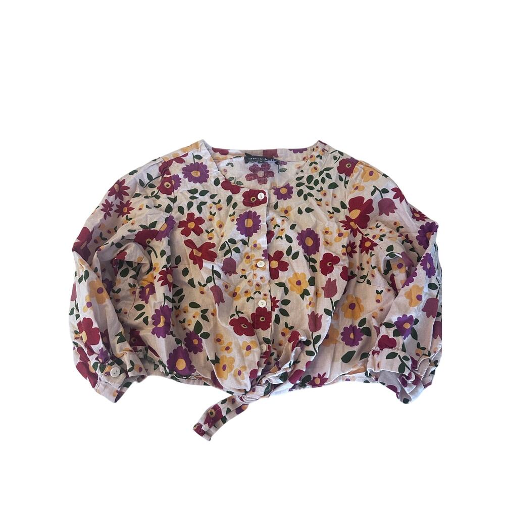 ModCloth x Princess Highway Floral Tie-Front Blouse UK 18 US 14 cottagecore - Picture 2 of 8